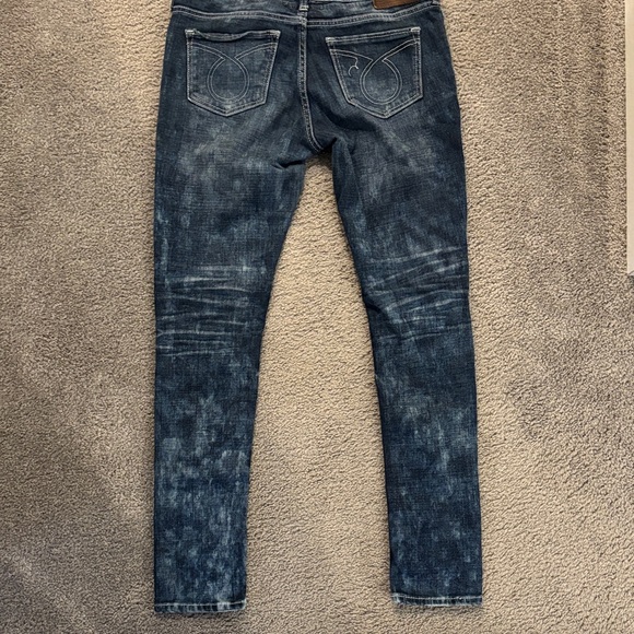 Big Star Acid Wash Dark Blue Skinny Jeans - Picture 2 of 6